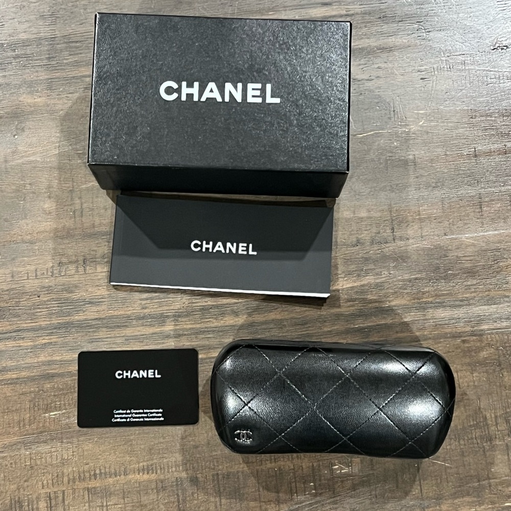 Chanel Black Quilted Case with Box